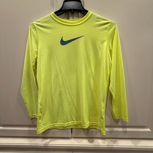 Nike Kids Neon Yellow Long Sleeve Tee